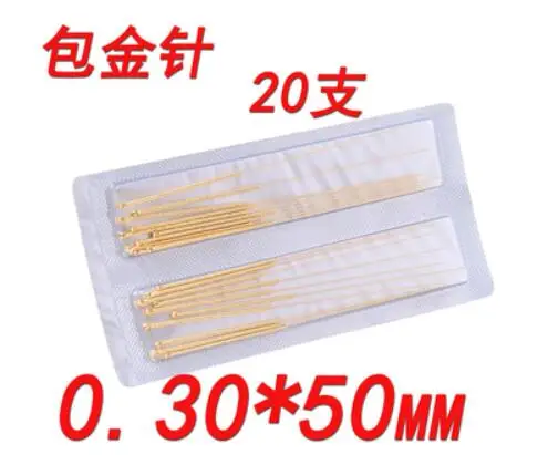 20 шт Huanqiu позолоченный Иглоукалывание иглы acupunture терапии иглы 0,25/30/35/50/60 мм - Цвет: Бордовый