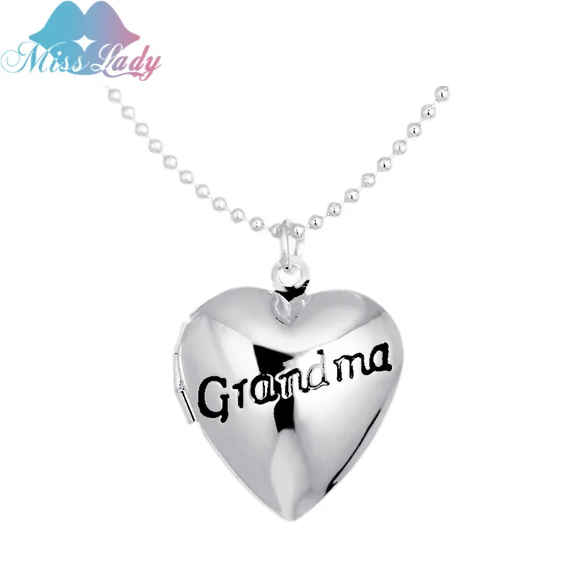 Miss Lady Кристальное ожерелье кулон плавающий медальон с камеей фото бабушка слова