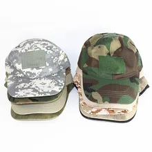 Открытый Спорт шапки тактический Регулируемая камуфляж шляпа Охота военный камуфляж Отдых на природе Рыбалка шляпа с Magic Стикеры