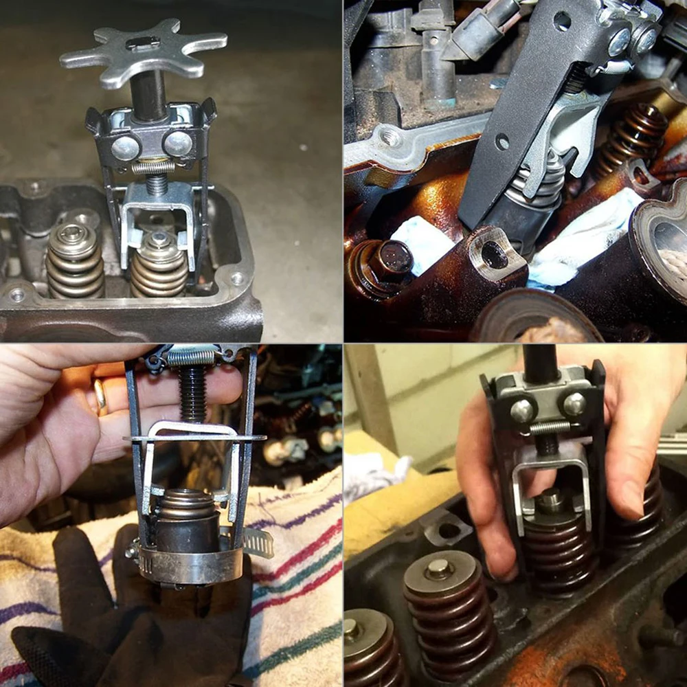 

Universal Engine Overhead Valve Spring Compressor Valve Removal Installer Tools Carbon Steel Valve Spring Compressor Toool
