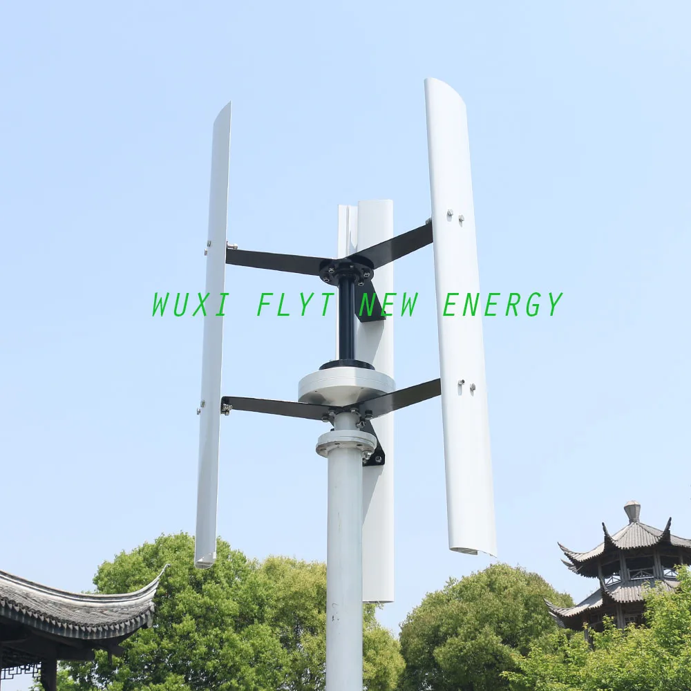 Vertical do Gerador Projetadas para Projetos da Casa 3 da Turbina Eólica de Fltxny com 3 ou do Streetlight Fase Lâminas 400w 12v 24v 48v 4 48v 3 da turbina eólica de fltxny
