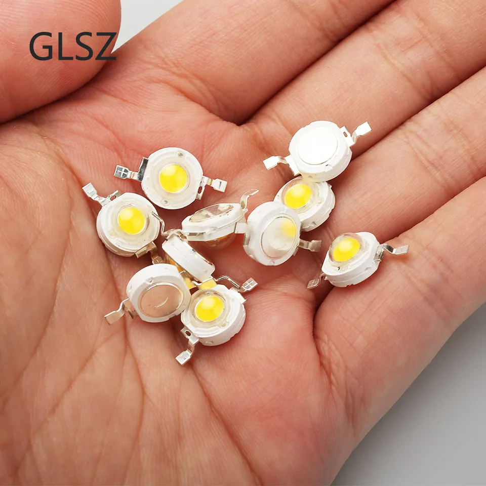 

GLSZ 10PCS High Power LED Chip CREE 1W LED Light Emitting Diode Warm White RGB SMD DIY COB Light Bulb Lamp Beads For DIY