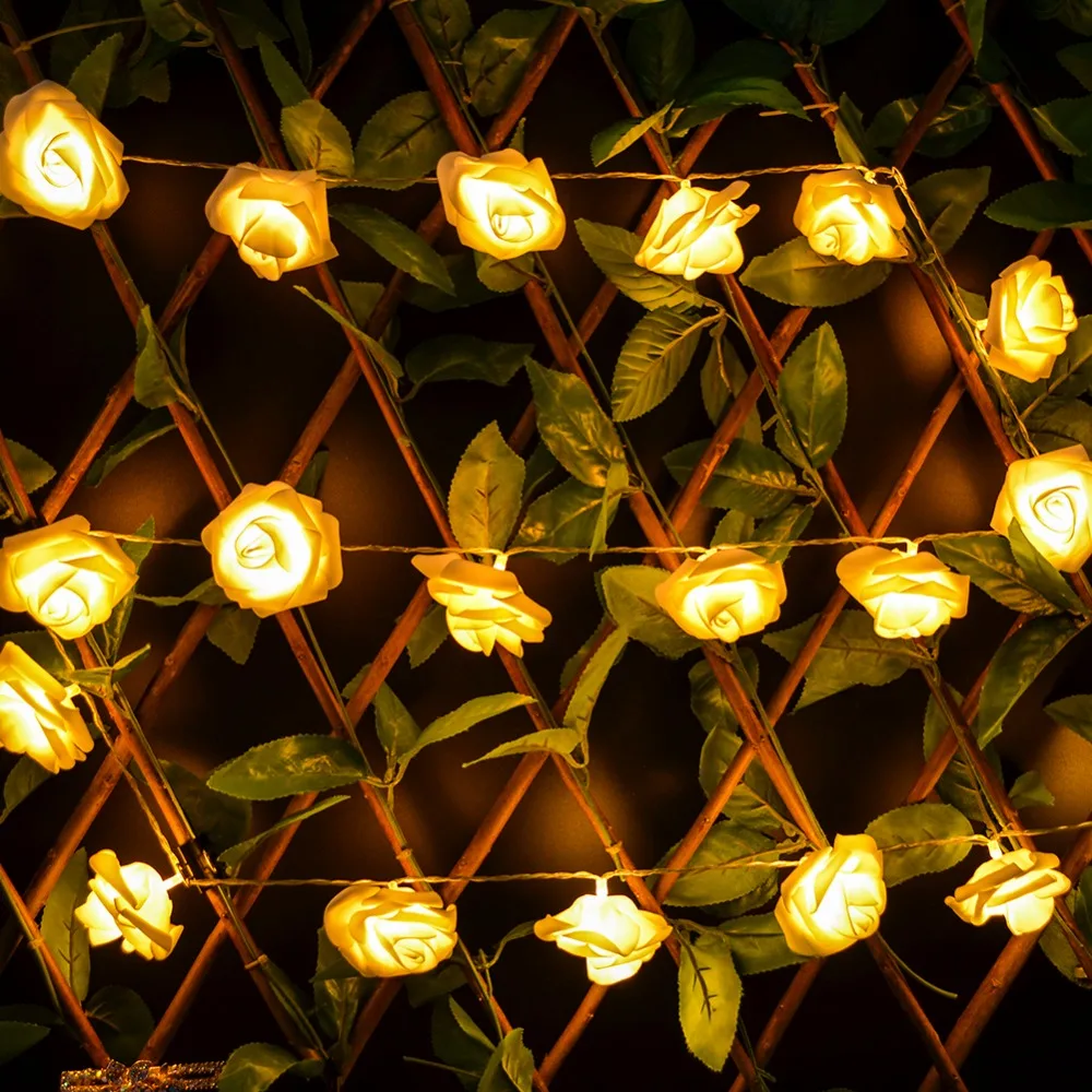 

2M Wedding Decoration Led String Lights Flower 20 LED Battery Power Fairy Lights Christmas New Year Party Garden Indoor Lighting