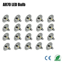 20 шт./лот 7 Вт AR70 светодиодный-lamplicht для 50 Вт галогенная лампа, B15 220 V 240 V теплый белый 2700 K угол луча 400lm светодиодный-lamplicht