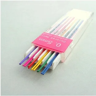50X automatic mechanical pencil refill color lead school stationery 0.5/0.7mm Tk 