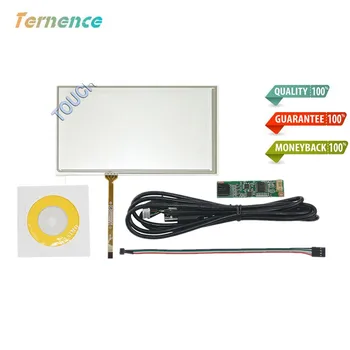 

New 6.2" 4 Wire Resistive Touch Screen USB Controller Kit for HSD062IDW1 TM062RDH01 Screen touch panel Glass Free shipping