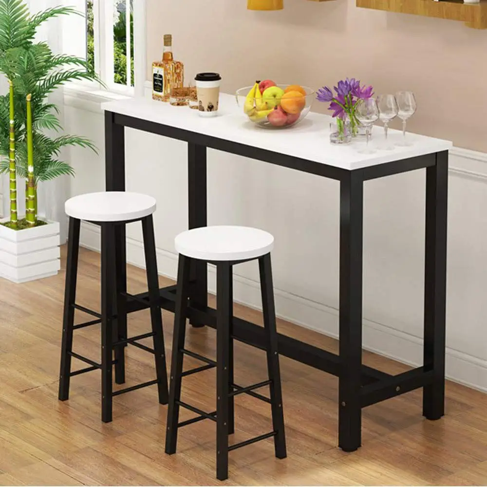 3piece Pub Table Set, Counter Height Dining Table Set With 2 Bar