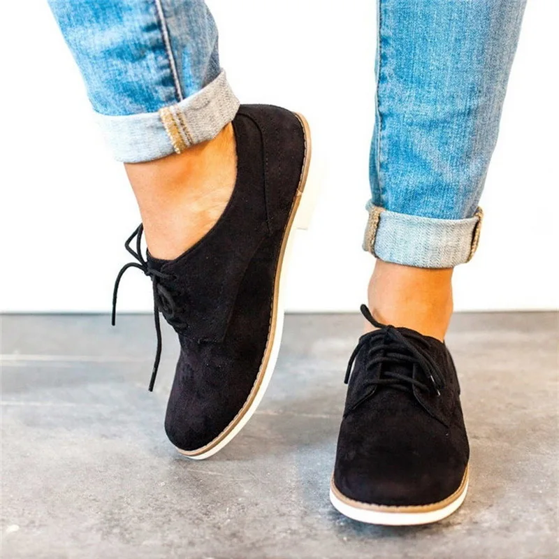 

Shoes Women Vulcanize Loafers Round Toe Leopard Print Ankle Flat Casual Female Sneakers Lace Up Single Ladies Casual Shoes