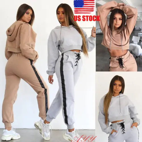 

New Fashion Clothes Set Women Winter Autumn Hoodie Sweatshirt Sportwear Hooded Jumper Sweater Pullover Top Lady Casual Clothing