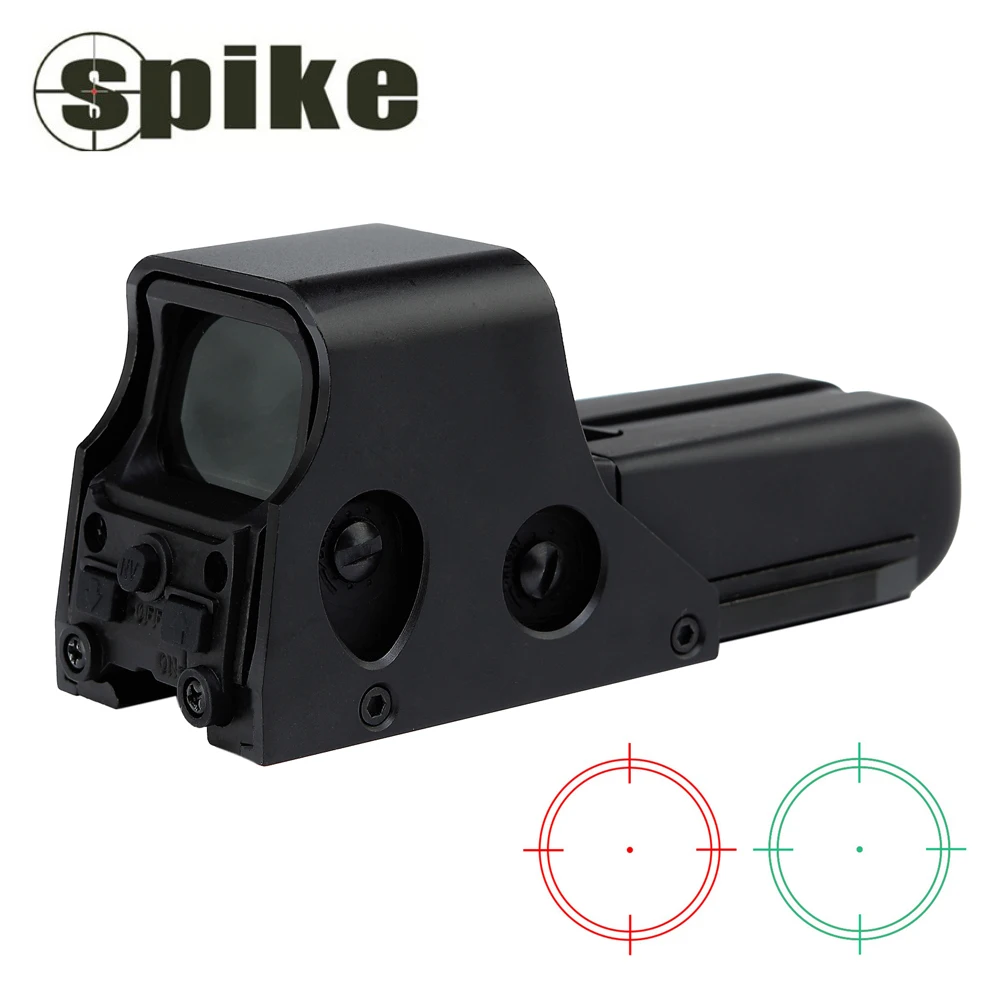 

New Aluminum Casing Tactical Red Green Reticle Riflescope 1X Magnification Holographic Red Green Dot Sight Brigthness Adjustable