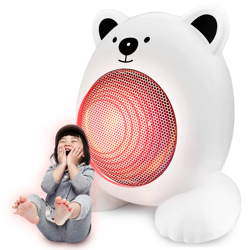 

New 220v 400w Mini Cute Cartoon Electric Space Heater Table Heating Fan Air Blower Winter Warmer for Home Office House