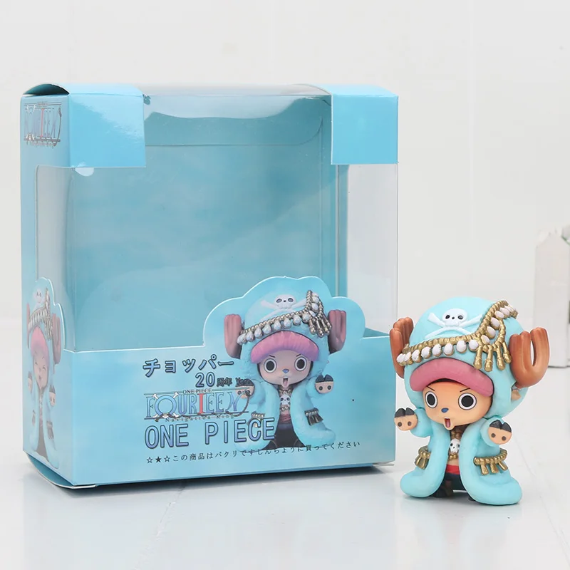 6.5cm Japanese One Piece 20th Anniversary Chopper Action Figure Blue