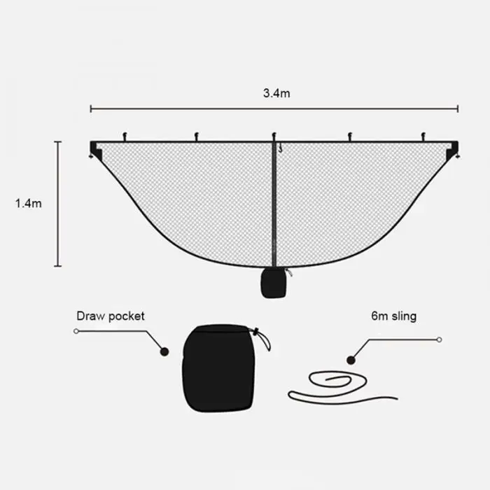 Горячий портативный гамак с москитной сеткой для кемпинга сада охоты путешествия SMD66