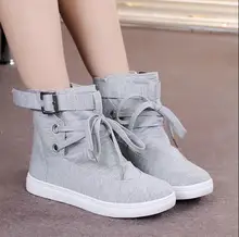 Fashion Women Ankle Boots, comfortable breathable Non-slip bottom lace-up Casual shoes female Short boots
