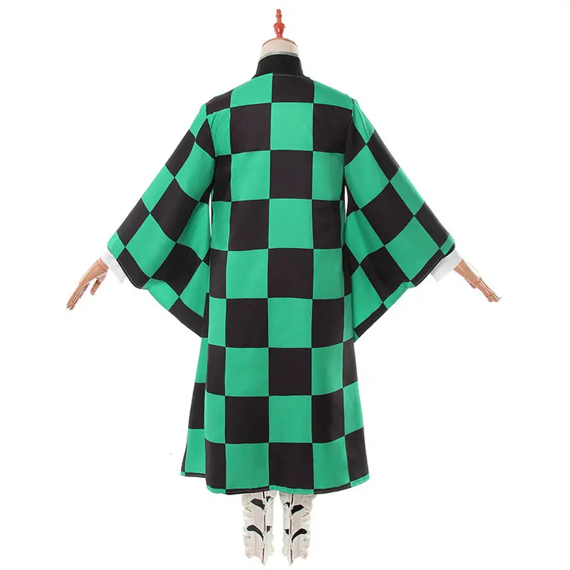 Demon Slayer Anime Cosplay Costume - Tanjiro Kamado Men's Kimono for Halloween Party Outfit from Kimetsu No Yaiba image 3