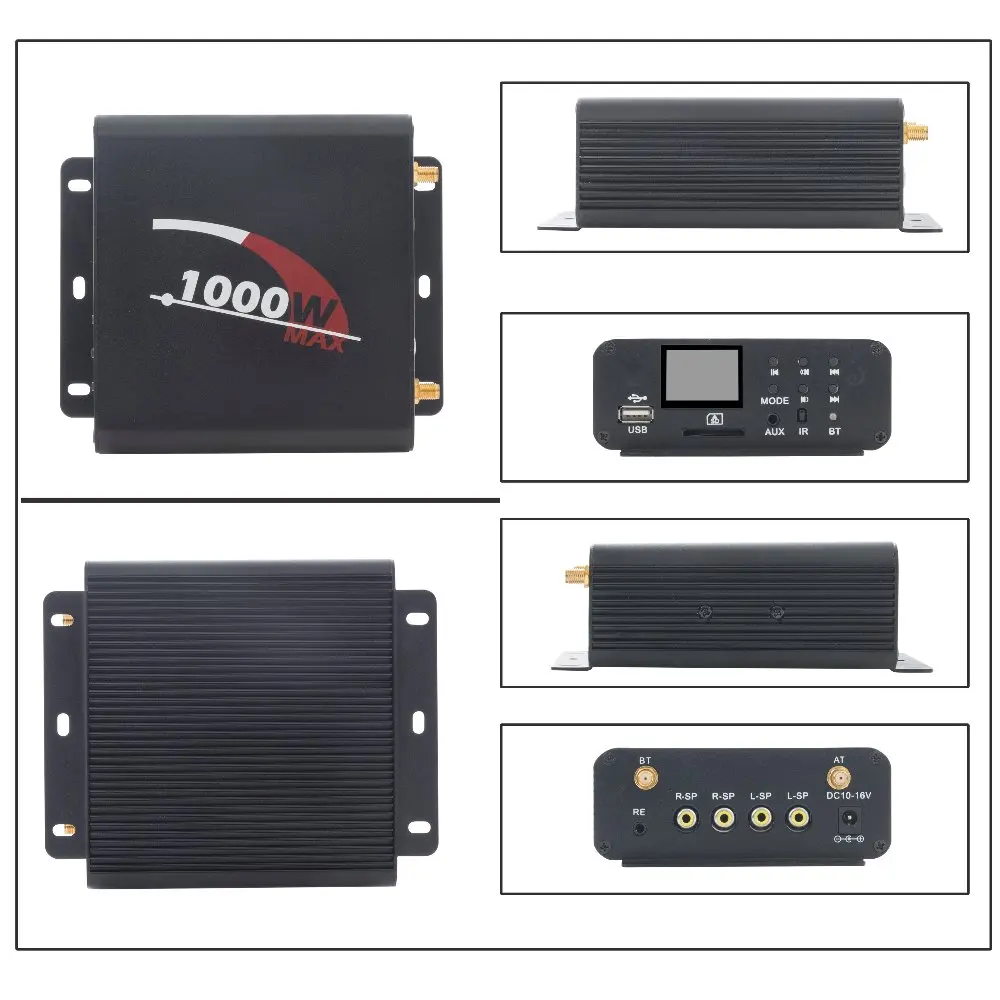 4 канальный аудио система переговорное bluetooth-устройство для Динамик s мотоцикл стерео звук ATV UTV Динамик FM ЖК-дисплей Экран