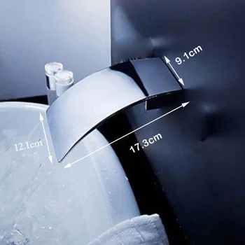 

Free Shipping Chrome Waterfall Bathtub Spout Wall Mount Replace Spout WH01