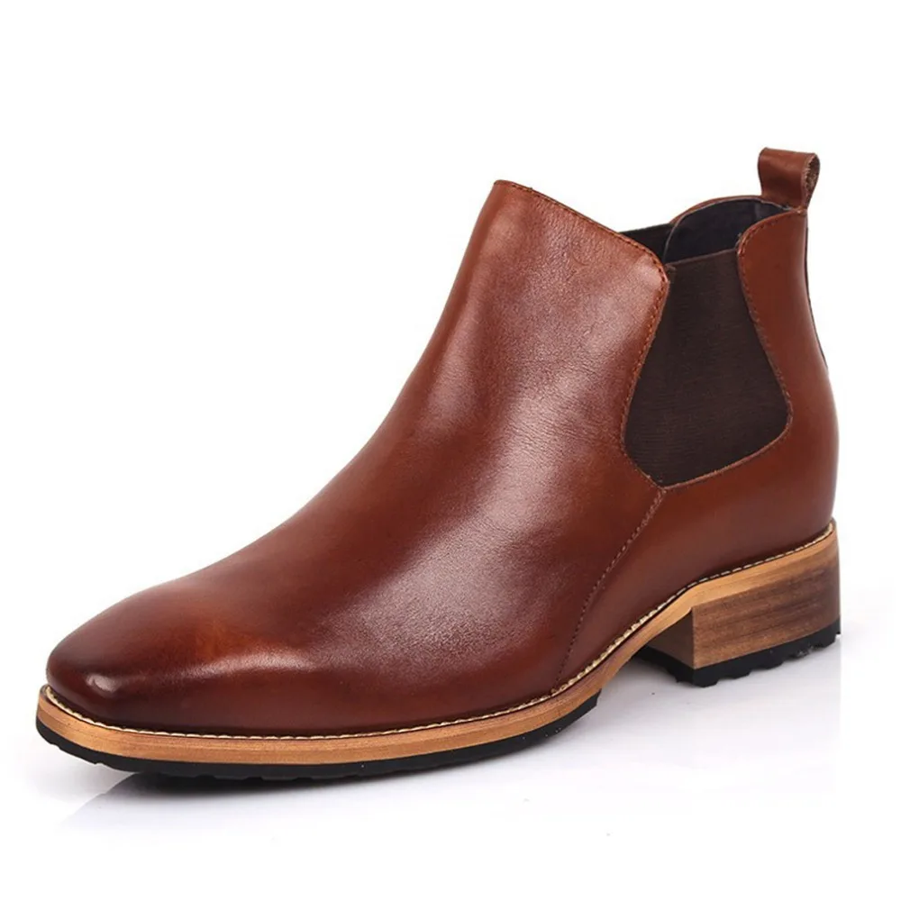 3.15 Inches Taller Genuine Leather Heightening Elevated Oxfords Men's