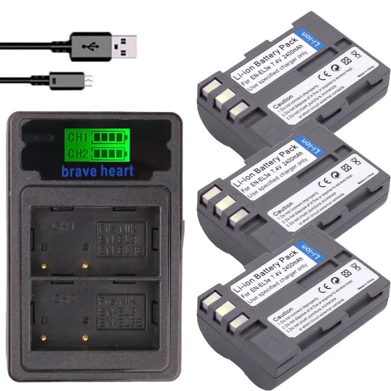 batterie EN-EL3E EN EL3e ENEL3e EL3 EN EL 3E Battery For Nikon D300S D300 D100 D200 D700 D70S D70 D80s D90 D50 L15 camera