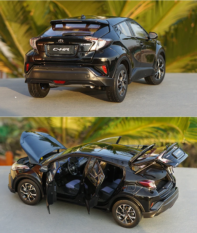 6 цветов 1:18 TOYOTA C-HR модель из цинкового сплава, высококачественная металлическая коллекция и Подарочная модель автомобиля украшения