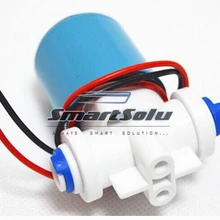 5 шт./лот пластиковый электромагнитный клапан, 12В DC для воды, 6,35 мм(1/") Быстрое подключение