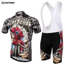 Горячая Красный Череп Pro MTB велосипед Майки нагрудник Шорты для женщин Наборы для ухода за кожей Для мужчин Велосипедный Спорт Костюмы Велоспорт одежда рубашка Наборы для ухода за кожей Ropa Ciclismo летний топ