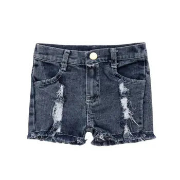 

2018 Summer Toddler Baby Girl Holes Shorts Denim Jeans Stretch Ripped Hot Pants 1-6T Hot