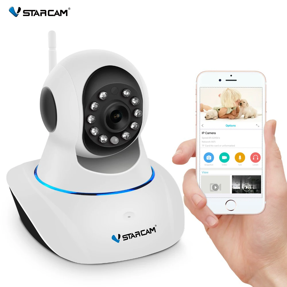 VStarcam C7825WIP 720P HD Wifi IP Camera P T Memory storage IR Cut Night Vision Audio