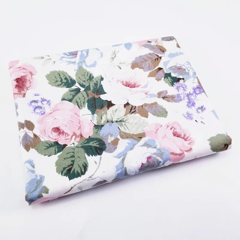 Хлопковая ткань с цветочным принтом саржевая ткань для домашнего текстиля материал простыня мягкая ткань стеганый Tecido Baby Beding Dolls