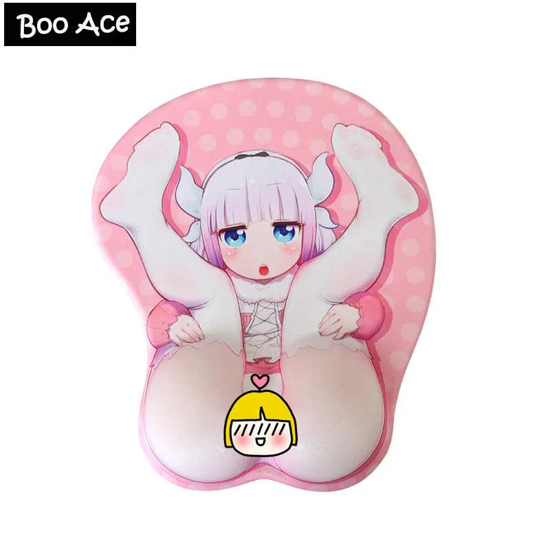 Коврик для мыши Kobayashi san chi no maid dragon Kanna Kamui 3D с силиконовым гелем размер 26*22 см|mouse