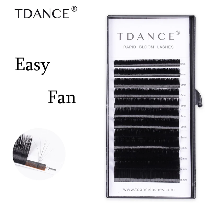 

TDANCE Rapid Blooming Volume Eyelash Extensions self fanning Fast Fan Individual Lashes Rapid Automatic Blooming Premade eyelash
