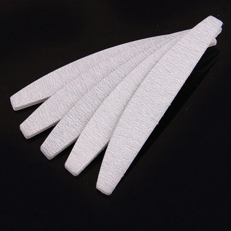 10 x серые пилочки для ногтей шлифовальный 100/180 кривой банан для ногтей типсы маникюрные инструменты