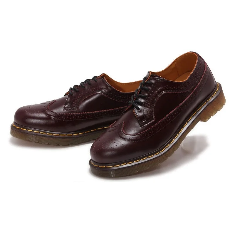 Мужские Винтажные туфли из натуральной кожи бордового цвета со шнуровкой|shoes