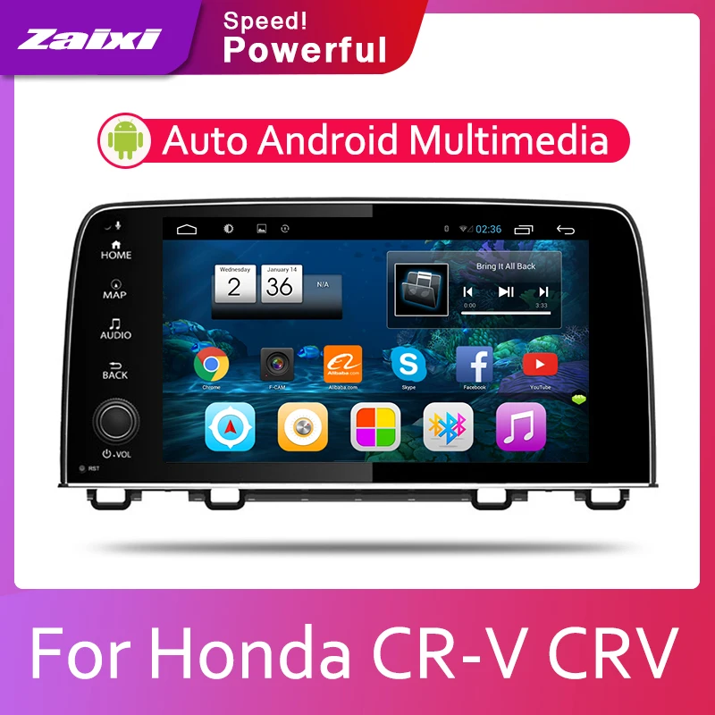 

ZaiXi Car Android System 1080P IPS LCD Screen For Honda CR-V CRV 2017-2019 Car Radio Player GPS Navigation BT WiFi AUX