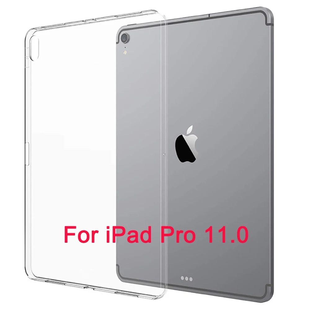 Прозрачный чехол для Apple iPad Pro 11 и 12,9, тонкий мягкий силиконовый чехол из ТПУ для планшетного компьютера, абсорбционный Чехол для iPad Pro 11 - Цвет: for iPad Pro 11.0