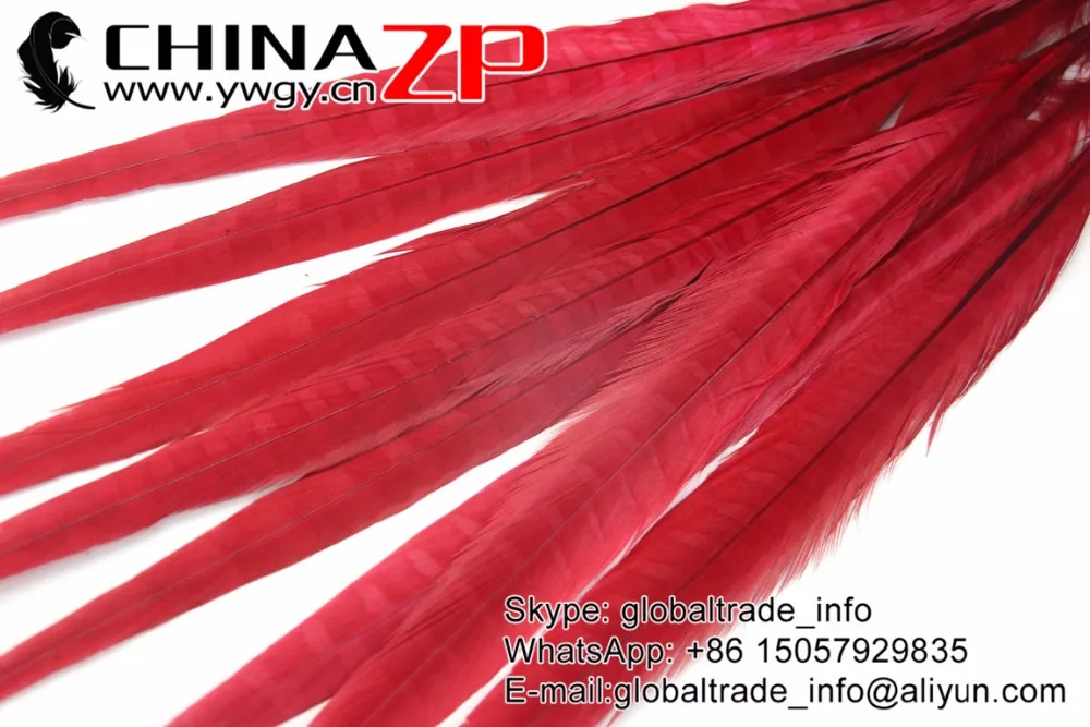 CHINAZP Завод Новое поступление премьер-Quality100pcs/Лот, больших размеров 40-45 см отлично окрашенная красный хвост фазана перья