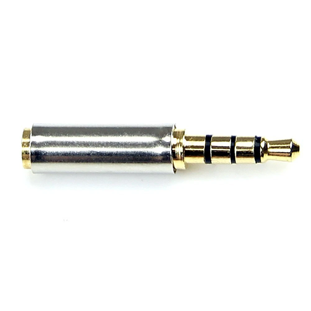 High Quality Golden 3.5mm Male to 2.5mm Female Plug Stereo Audio