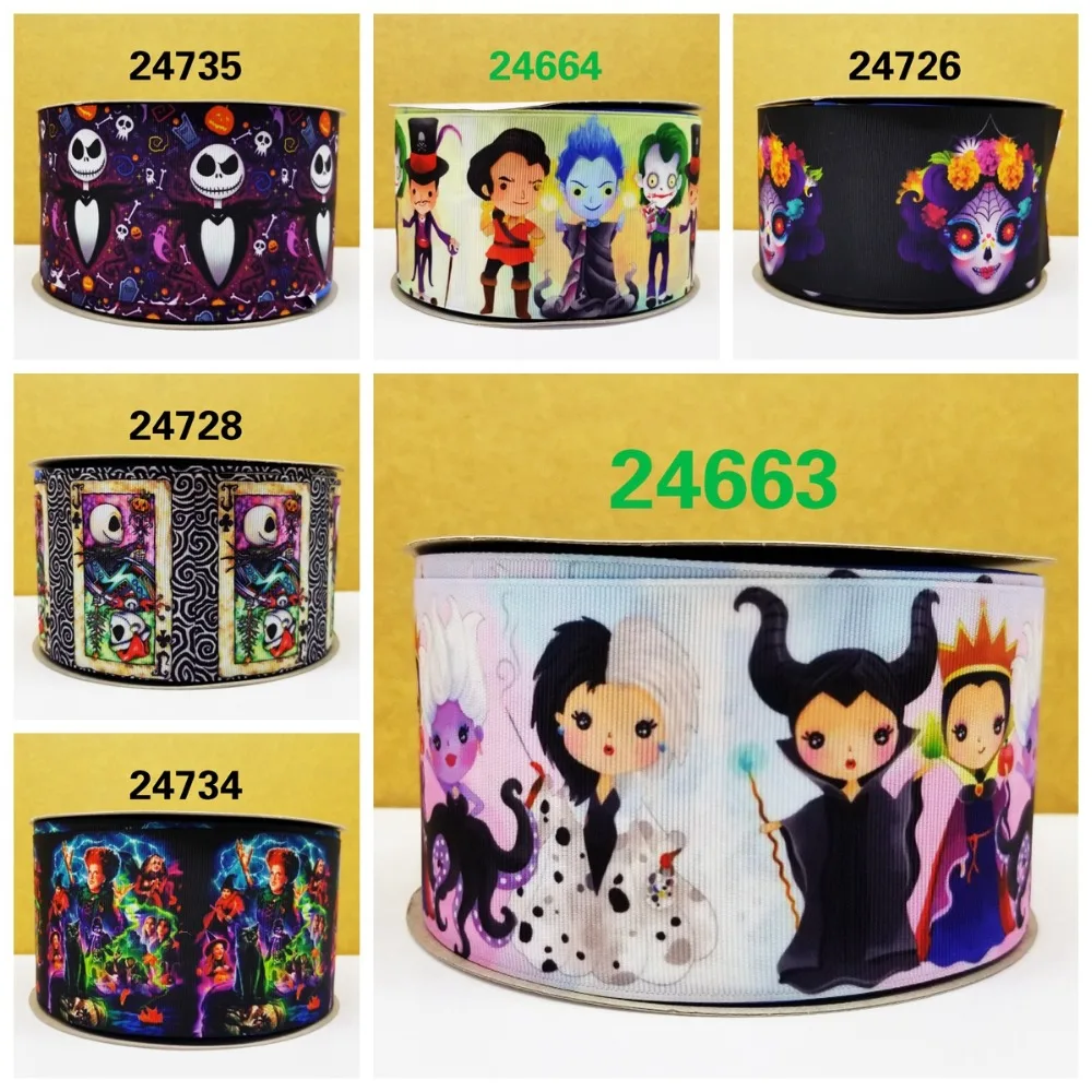 Free shipping 50 yard cartoon printed grosgrain ribbon 24663