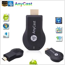 20 шт хром литой AnyCast M2 WiFi Дисплей приемник DLNA AirPlay Miracast usb-модем для ТВ для Windows Android IOS Mac HDMI 1080 P