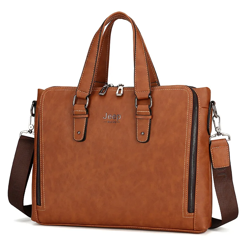 

Mens Genuine Leather Satchels Shoulder Bag Crossbody Bag Handbag Messenger Bag Secong Layer Cowhide Male iPad Briefcase Jeep Bag