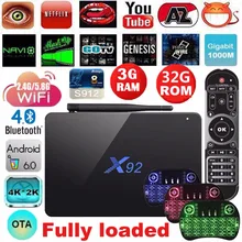 ORI G инал X92 Smart TV Box 3 г 32 г amlo G IC S912 Android 6.0 TV Box Восьмиядерный TV Box 2.4 г 5 г Wi-Fi 4 К 3D H.265 AirPlay media player