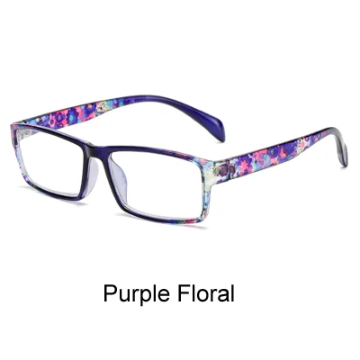 Ralferty, ретро очки для чтения, женские, Анти-усталость, Пресбиопия, очки с цветочным принтом, диоптрийные очки, A9883-1+ 1,0 1,5 2,0 2,5 - Цвет оправы: Purple Floral