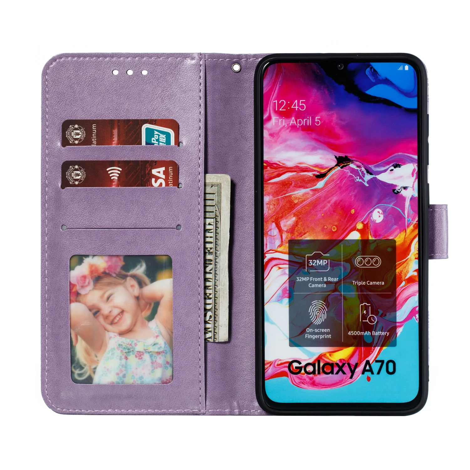 Цветной кожаный чехол-бумажник чехол для samsung Galaxy A10 A20 A30 A40 A50 A60 A70 J4 J6 A6 A8 S9 S10 плюс A7 A9 2018 A20E S10e