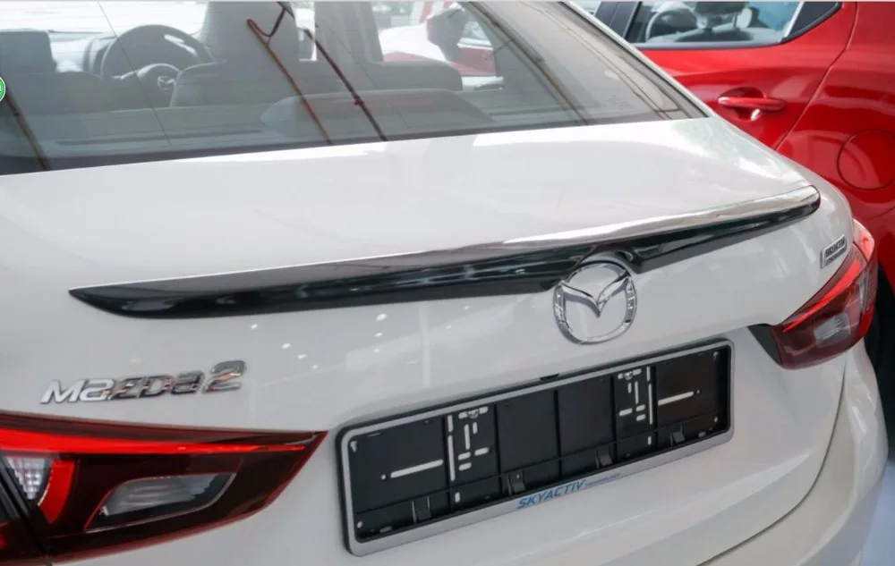 Неокрашенный задний спойлер Osmrk из АБС пластика для mazda 2 sedan 2015 2017|rear spoiler|rear wing