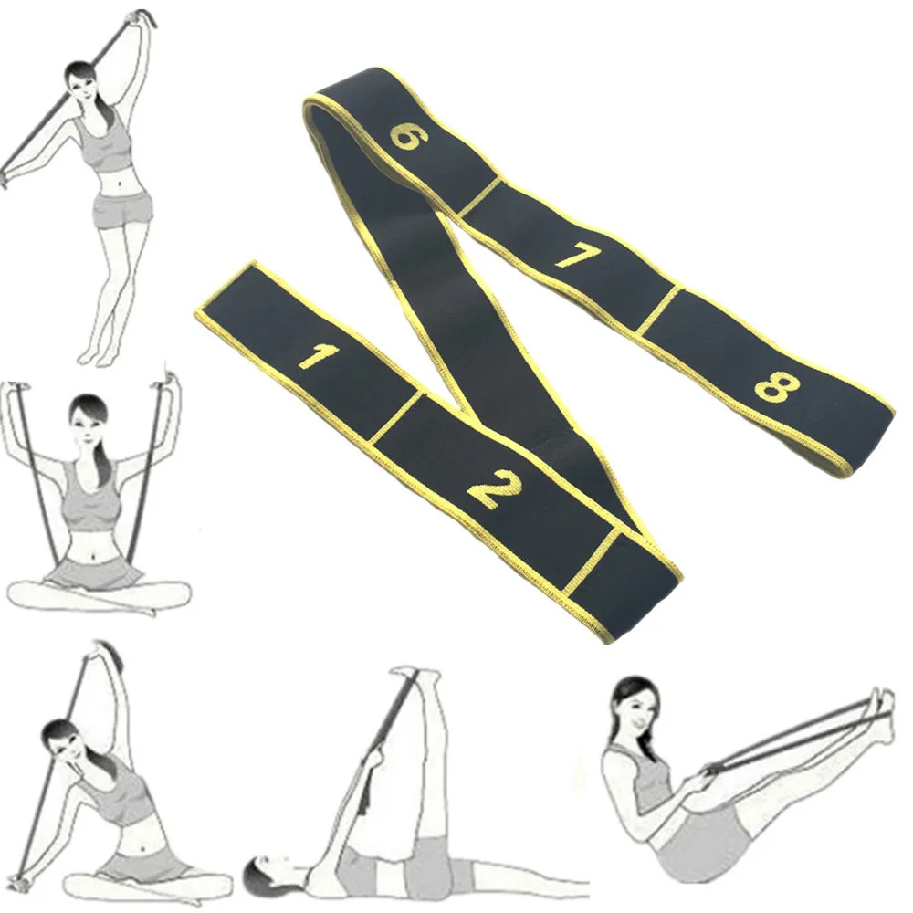 

1 PC Yoga Strap Elasticity Yoga Stretch Out Yoga Strap Flexible Loops Pilates Workouts Stretch cotton Reduce risk of injury