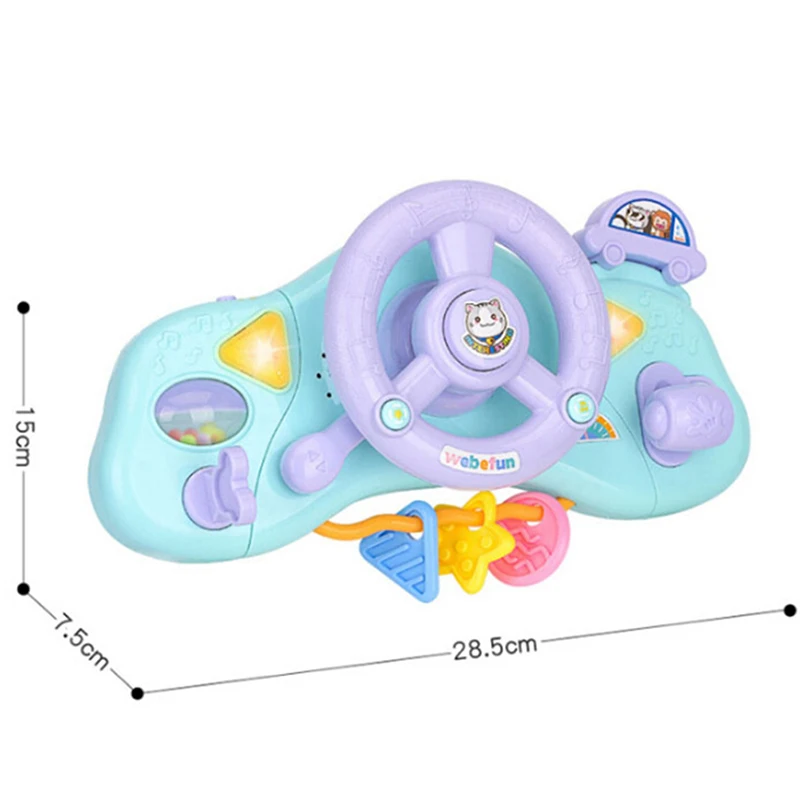 

1Set Creative Simulation Toy Driving Steering Wheel & Equipped with Lights, Music Various Driving Sounds Toys