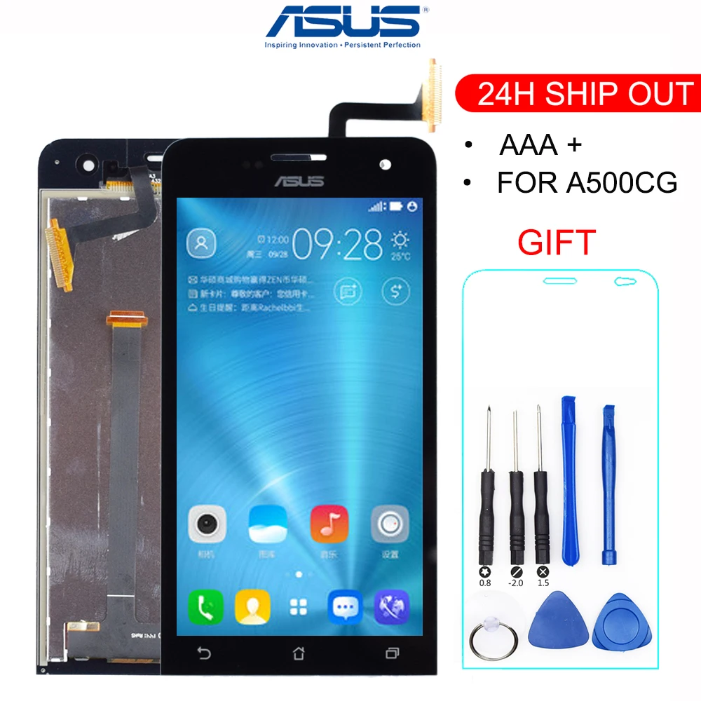 

ORIGINAL 5.0" IPS Display For ASUS Zenfone 5 LCD Touch Screen Digitizer For ASUS Zenfone 5 Display T00J A500KL A500CG A501CG