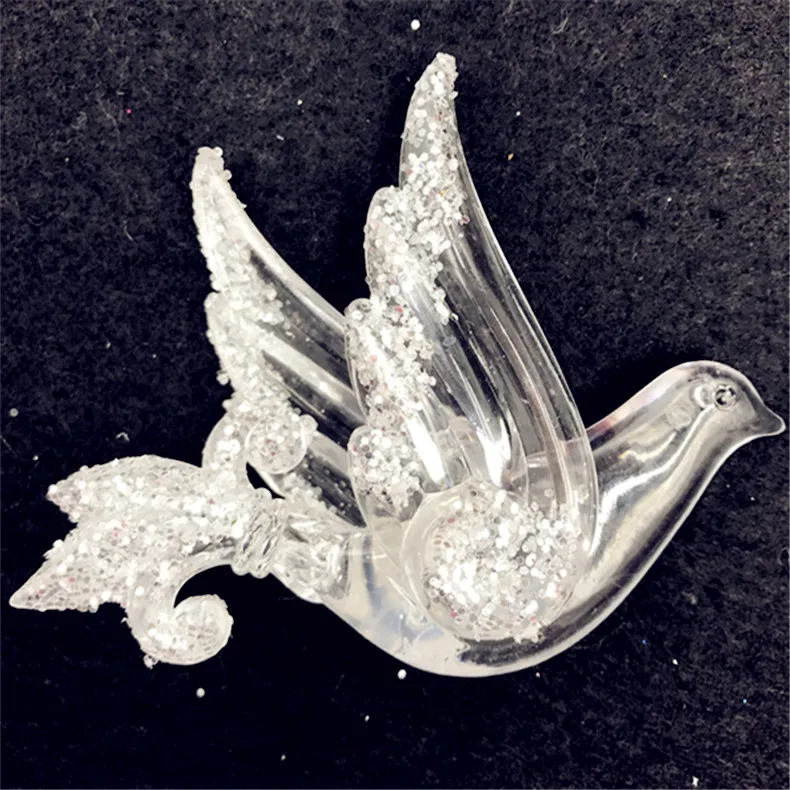 

Christmas ornaments Wedding Wedding layout Frozen Scene setting Acrylic three-dimensional pigeon 11 cm