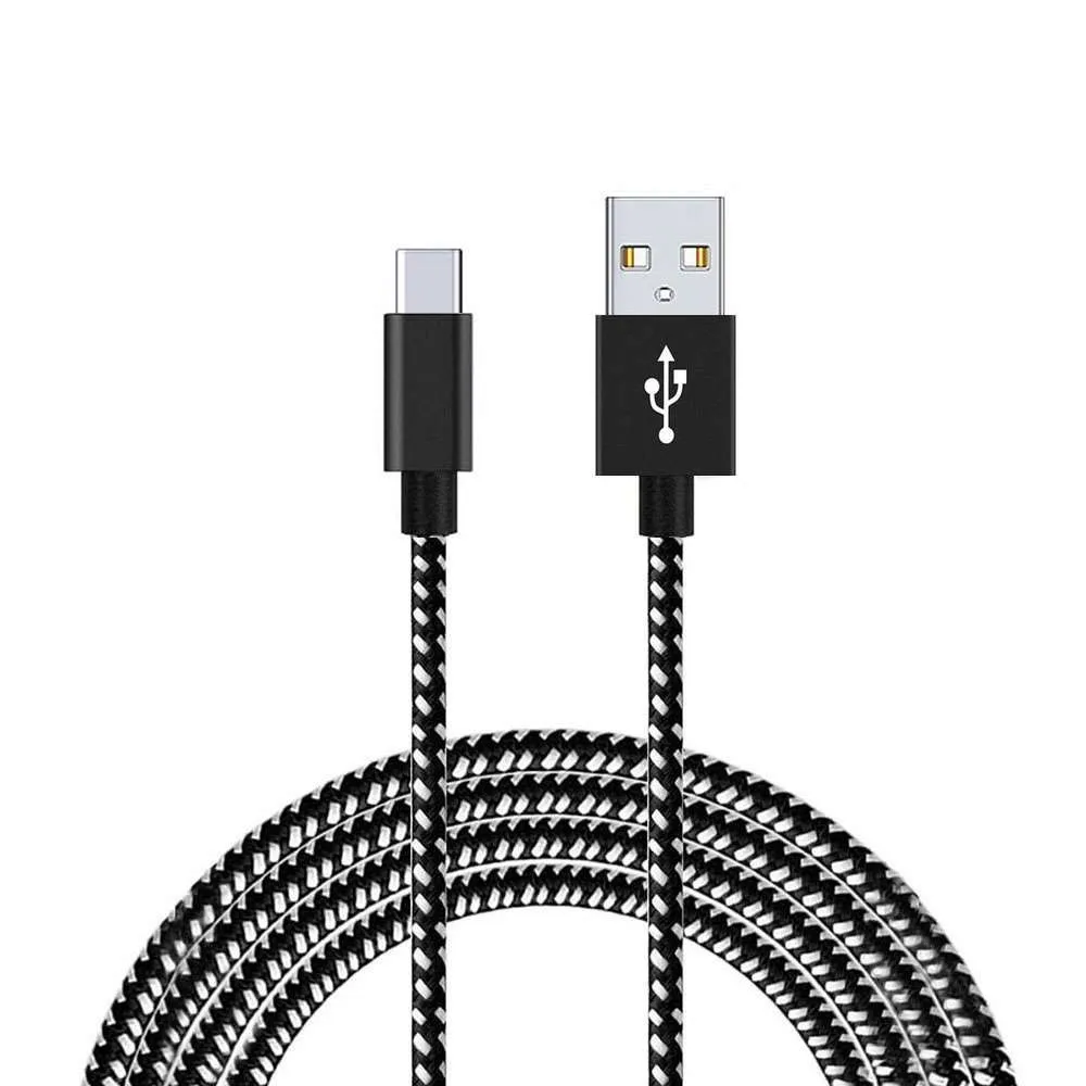 Универсальный 2 м нейлоновый Плетеный usb type-C 2.4A зарядный кабель для samsung Galaxy S10 huawei P30 Синхронизация данных USB кабель для Android Pho