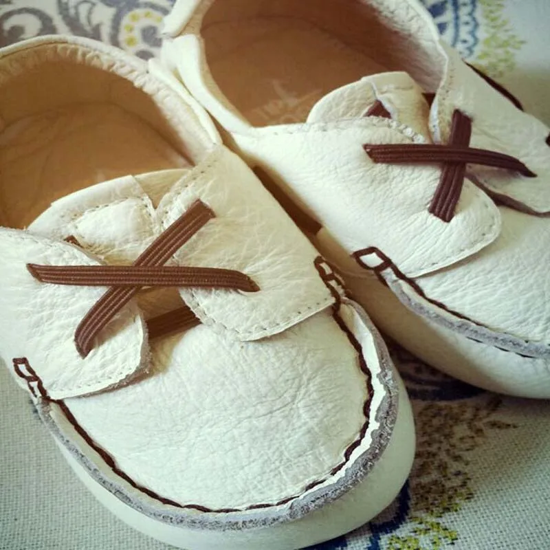 BBK 16 TTJ Baby Shoes Genuine Leather Soft bottom Toddler shoes White & Brown baby girl shoes Handmade Skid baby boy shoes kids soft sole baby shoes toddler moccasins kids girl barefoot leather baby shoes items infant footwear bota infantil 503020